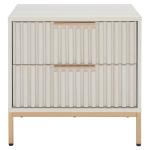 Safavieh Lylia Bleached Ribbed 2-Drawer Nightstand