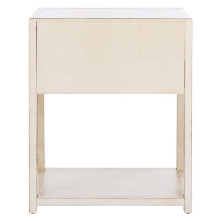 Safavieh Sadie Antique White Nightstand with Shelf