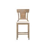 Duncan Upholstered Natural Wood Counter Stool