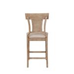 Duncan Upholstered Natural Wood Counter Stool