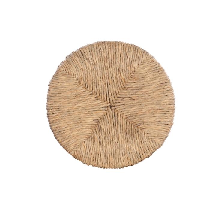 Maya Seagrass Black Swivel Counter Stool