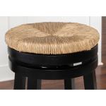 Maya Seagrass Black Swivel Counter Stool