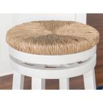 Maya Seagrass White Swivel Counter Stool