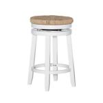 Maya Seagrass White Swivel Counter Stool