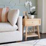 Cassie Cane and Wood Nightstand