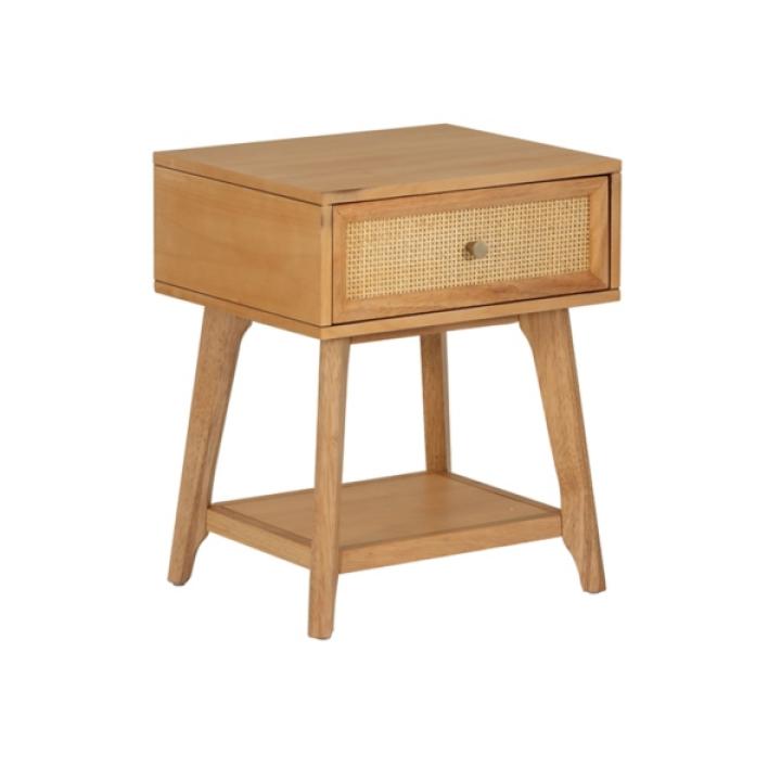 Cassie Cane and Wood Nightstand