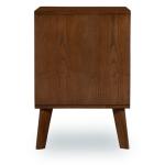 Hudson Walnut Brown Wood 2-Drawer Nightstand