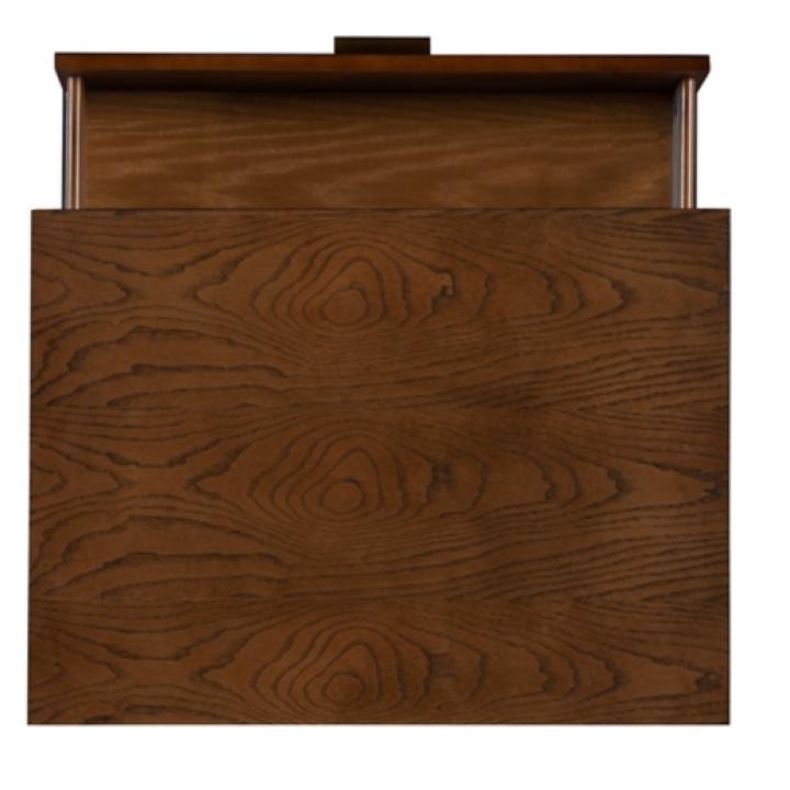 Hudson Walnut Brown Wood 2-Drawer Nightstand