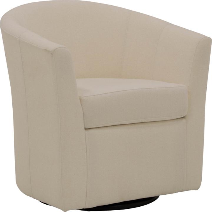 Chloe Ivory Upholstered Swivel Chair