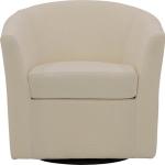 Chloe Ivory Upholstered Swivel Chair