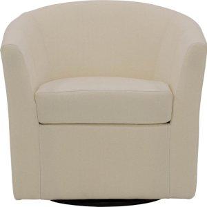 Chloe Ivory Upholstered Swivel Chair