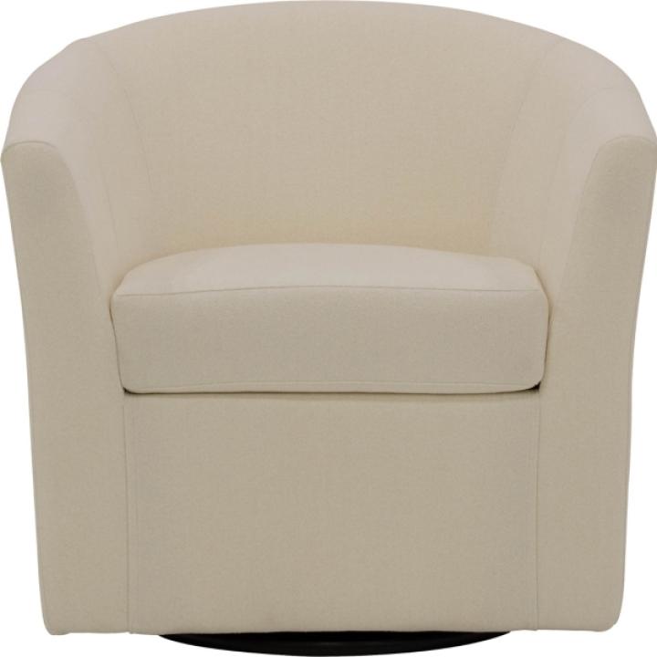Chloe Ivory Upholstered Swivel Chair