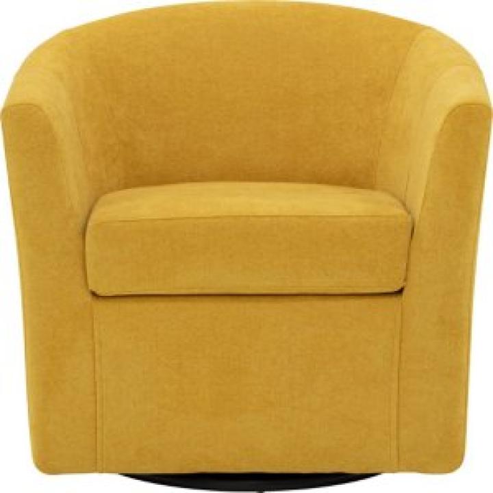 Chloe Marigold Upholstered Swivel Chair