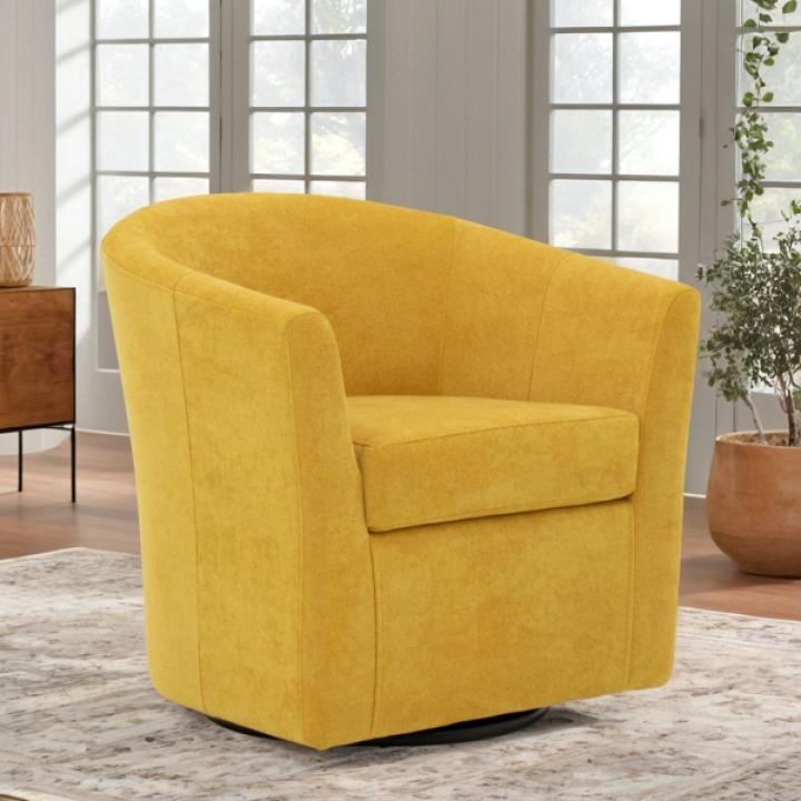 Chloe Marigold Upholstered Swivel Chair