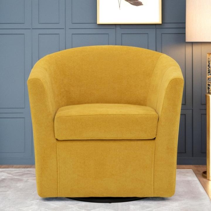 Chloe Marigold Upholstered Swivel Chair