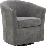 Chloe Gray Upholstered Swivel Chair