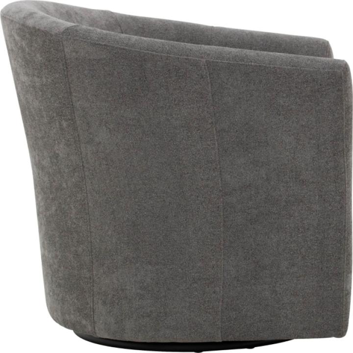 Chloe Gray Upholstered Swivel Chair