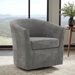 Chloe Gray Upholstered Swivel Chair