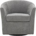 Chloe Gray Upholstered Swivel Chair