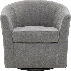 Chloe Gray Upholstered Swivel Chair