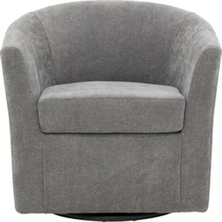 Chloe Gray Upholstered Swivel Chair