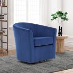 Chloe Royal Blue Upholstered Swivel Chair