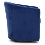 Chloe Royal Blue Upholstered Swivel Chair
