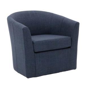 Chloe Navy Upholstered Swivel Chair