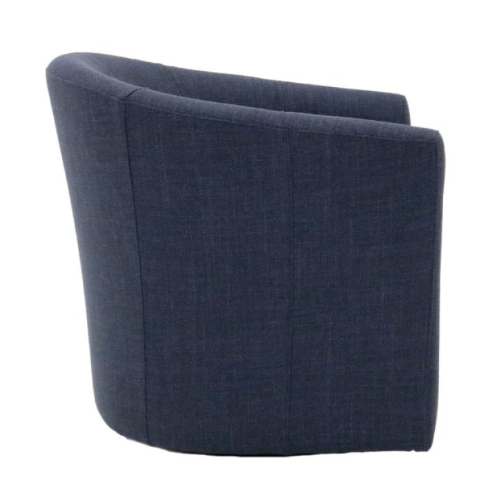 Chloe Navy Upholstered Swivel Chair