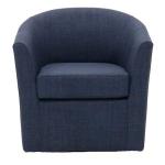 Chloe Navy Upholstered Swivel Chair