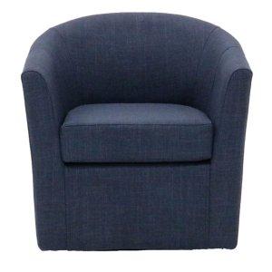Chloe Navy Upholstered Swivel Chair