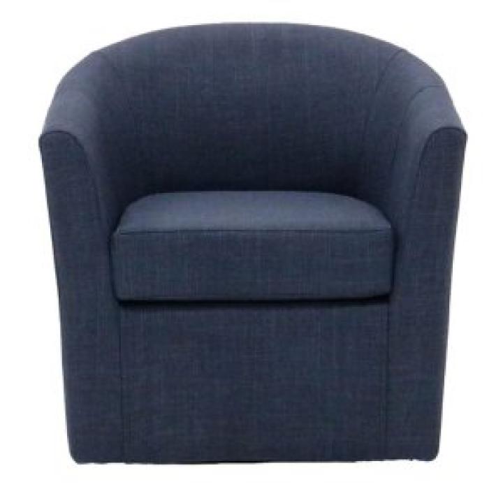Chloe Navy Upholstered Swivel Chair