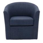 Chloe Navy Upholstered Swivel Chair
