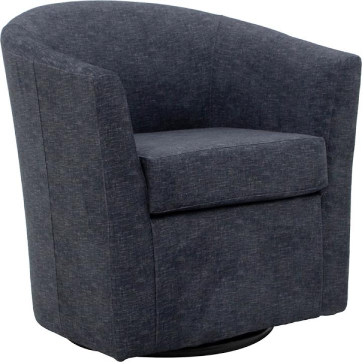 Chloe Anthracite Upholstered Swivel Chair