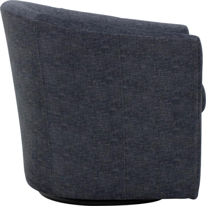 Chloe Anthracite Upholstered Swivel Chair