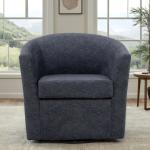 Chloe Anthracite Upholstered Swivel Chair