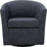 Chloe Anthracite Upholstered Swivel Chair