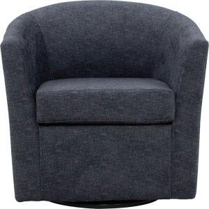 Chloe Anthracite Upholstered Swivel Chair