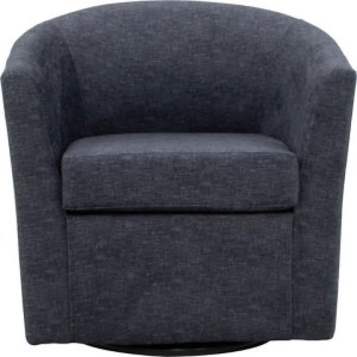 Chloe Anthracite Upholstered Swivel Chair