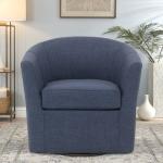 Chloe Cobalt Upholstered Swivel Chair