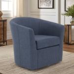 Chloe Cobalt Upholstered Swivel Chair