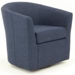 Chloe Cobalt Upholstered Swivel Chair