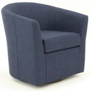 Chloe Cobalt Upholstered Swivel Chair