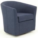 Chloe Cobalt Upholstered Swivel Chair
