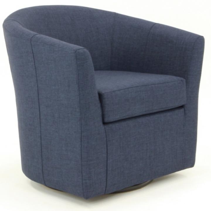 Chloe Cobalt Upholstered Swivel Chair