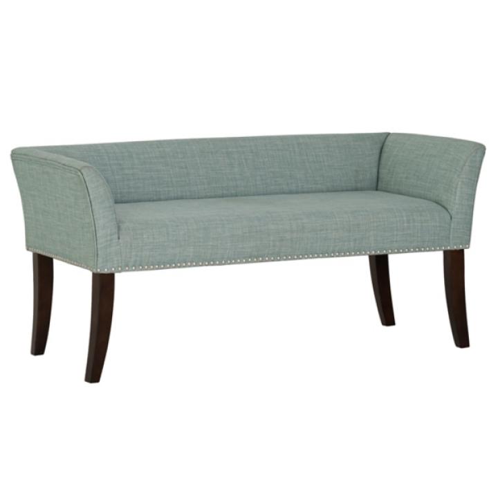 Wellburn Blue Upholstered Bench