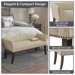 Wellburn Blue Upholstered Bench