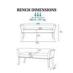 Wellburn Blue Upholstered Bench