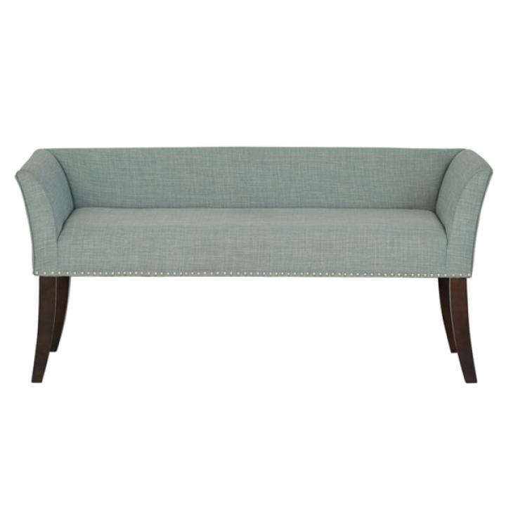 Wellburn Blue Upholstered Bench