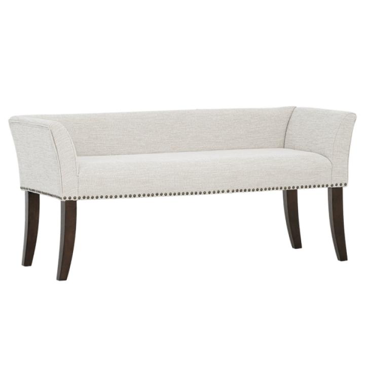 Wellburn Ivory Upholstered Bench